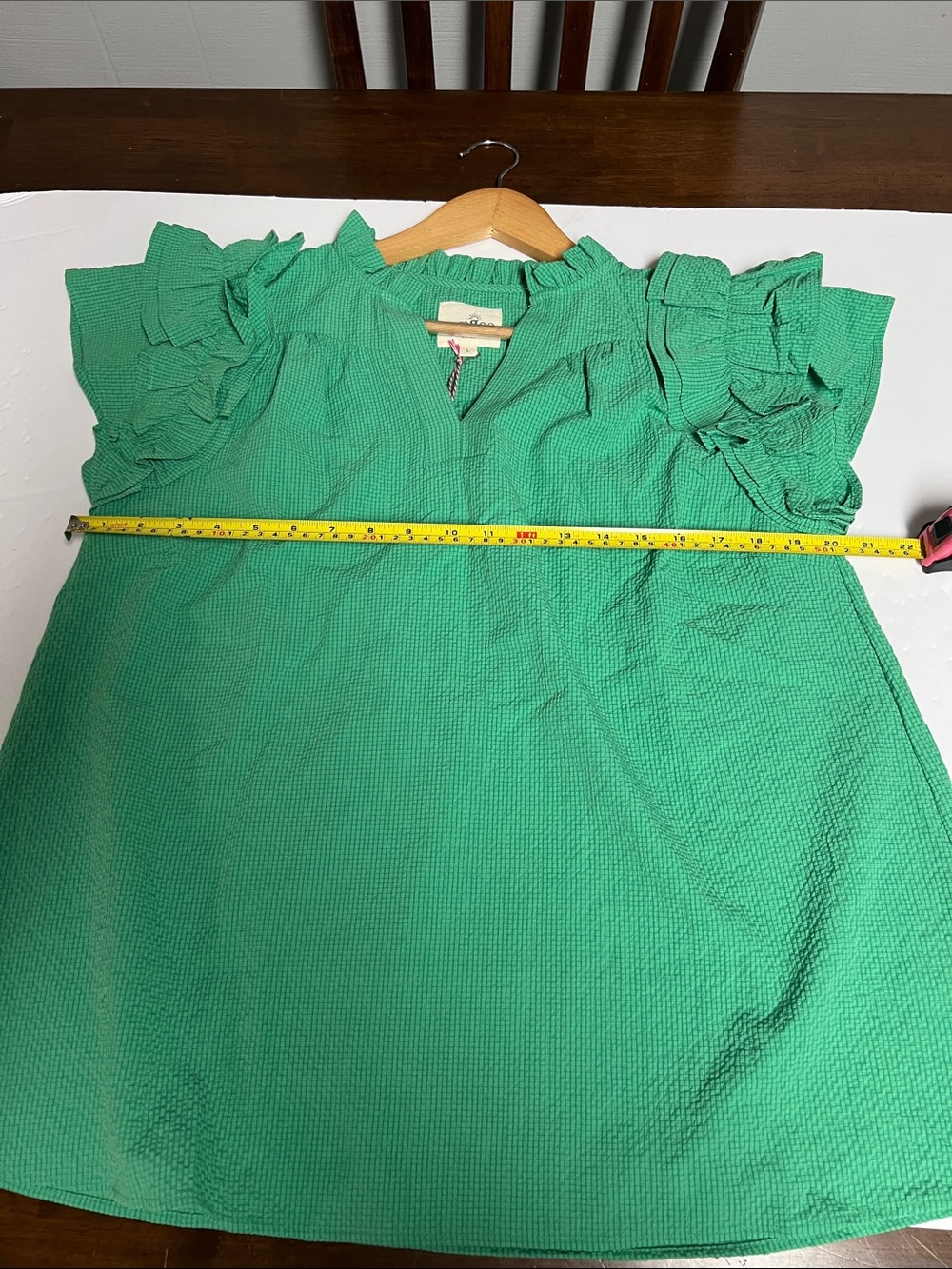 NWT Green Umgee Top Blouse Shirt Large V Neck - Picture 12 of 15